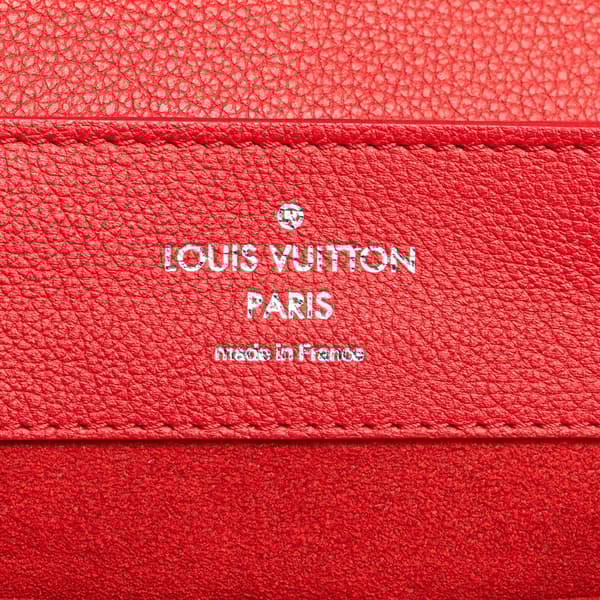 Pre-owned Louis Vuitton Taurillon Lockme Backpack Red