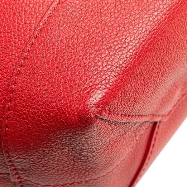 Pre-owned Louis Vuitton Taurillon Lockme Backpack Red