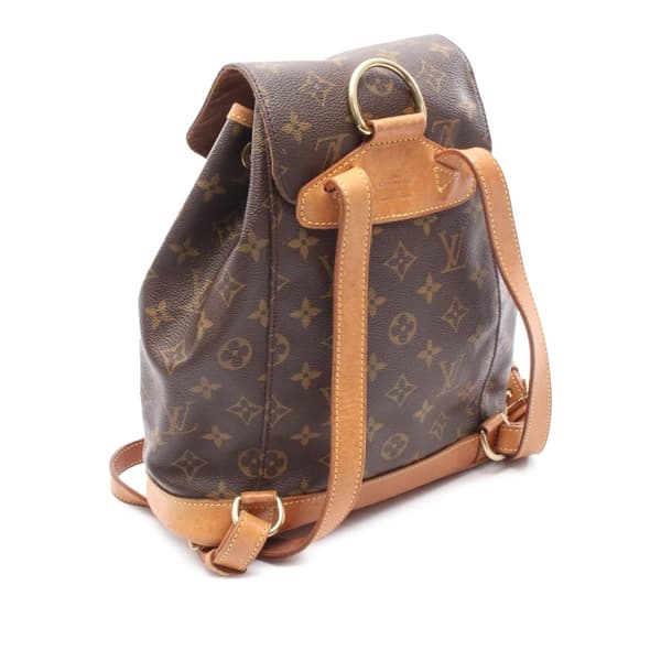 Pre-owned Louis Vuitton Monogram Montsouris MM Brown