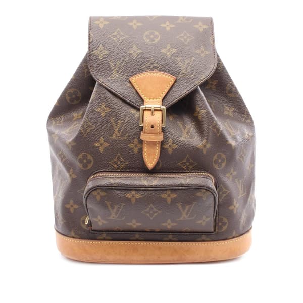 Pre-owned Louis Vuitton Monogram Montsouris MM Brown