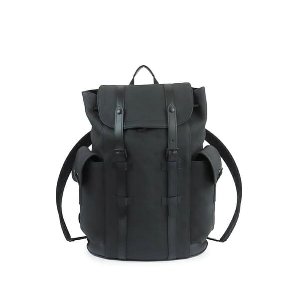 Pre-owned Louis Vuitton Monogram Taurillon Christopher MM Black