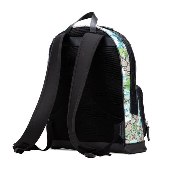 Pre-owned Gucci GG Supreme Blooms Day Backpack Brown