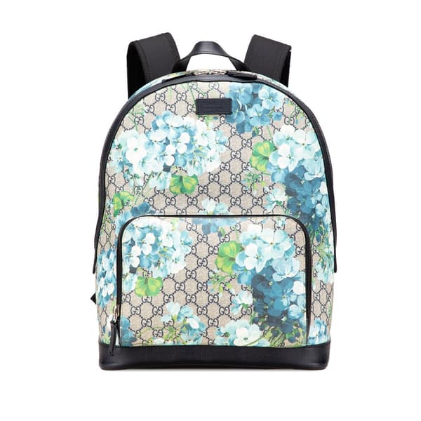 Pre-owned Gucci GG Supreme Blooms Day Backpack Brown