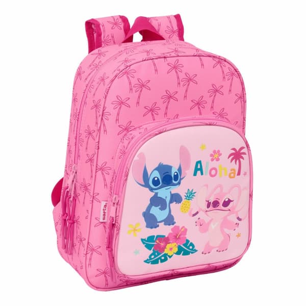 Skolryggsäck Lilo & Stitch Chill Rosa Mint 26 x 34 x 11 cm