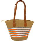 Miniatyrbilde 1 av 2: Agélii Fashion - Bohemian wicker tote bag - several color variations