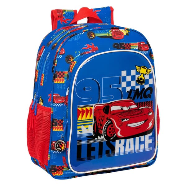 Koululaukku Cars Race ready Sininen 32 X 38 X 12 cm