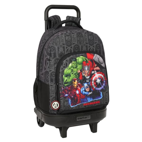 Reppu pyörillä The Avengers Vendetta Musta 33 x 45 x 22 cm