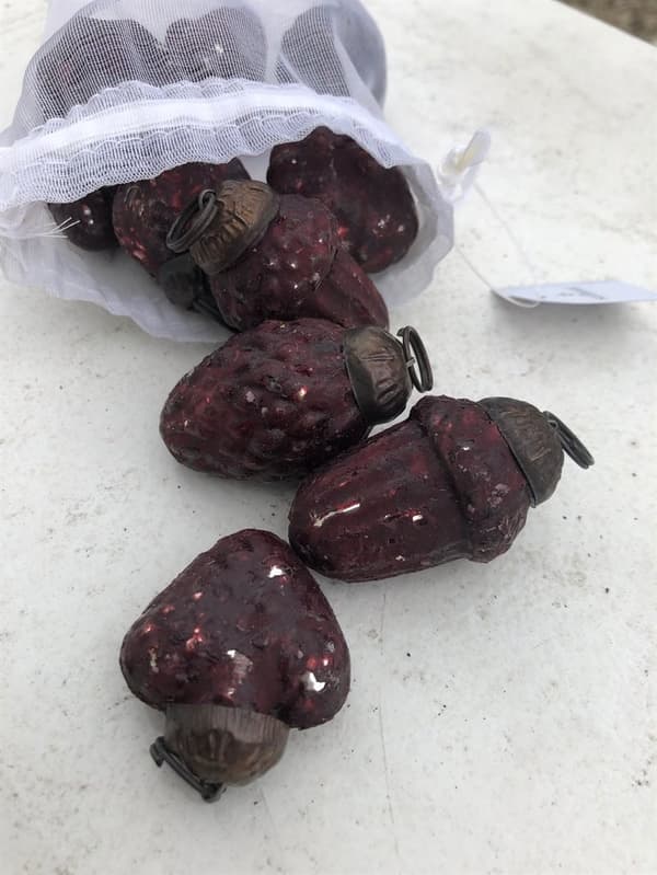 2 x Julekugler i bordeaux  med hver10 stk - mini