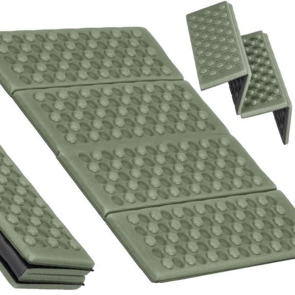 Sittdyna - SPRINGOS - 28x40x1 cm - XPE-skum - Vattentät - Olive-Graphite