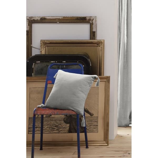 Avtagbart kuddfodral med pompoms "Gaïa" 40 x 40 cm "Cotton Gauze" - Gaïa Nuage