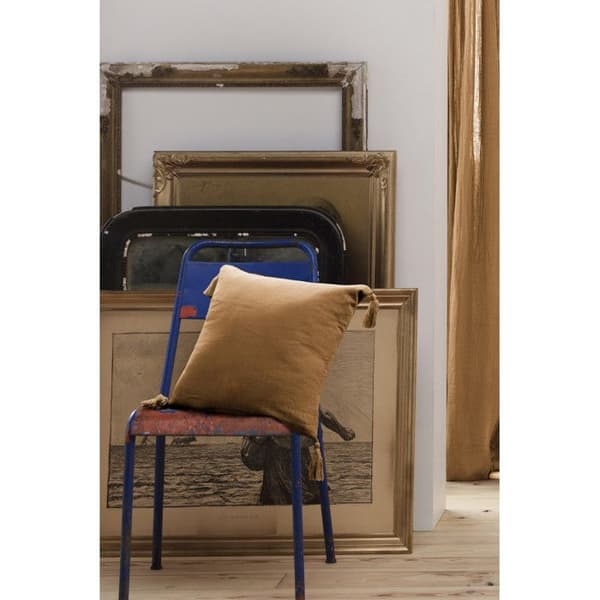 Kuddöverdrag med pom-pom "Gaïa" 40 x 40 cm "Gaze de Coton" - Gaïa Camel