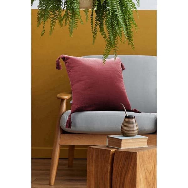 Kuddöverdrag med duskar "Gaïa" 40 x 40 cm "Bomullsgaze"
