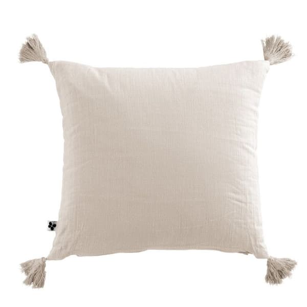 Kuddöverdrag med duskar "Gaïa" 40 x 40 cm "Bomullsgaze"