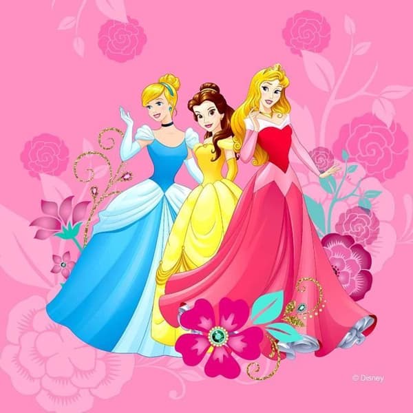 Kudde - DISNEY - Prinsessor - 40x40 cm - Rosa - Inomhus - Barn