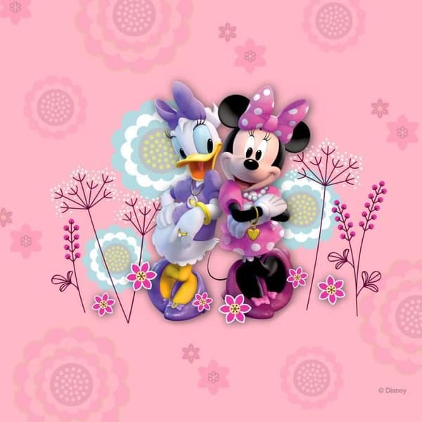 Kudde - Disney - Minnie och Daisy - 40x40 cm - Rosa - Flerfärgad