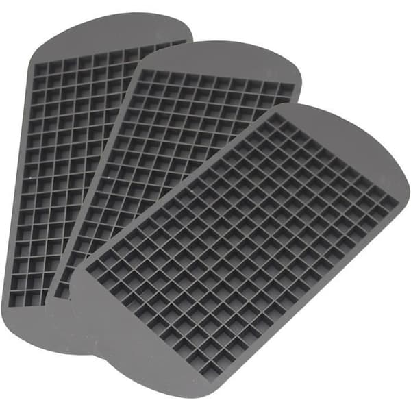 1 * 1 cm liten kub isbricka 160 galler svart silikon iskubform 3 st