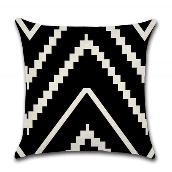 7Hus 4 st Fyrkantiga Bomull Linne Kuddfodral 45x45cm Geometrisk Heminredning Bäddsoffa