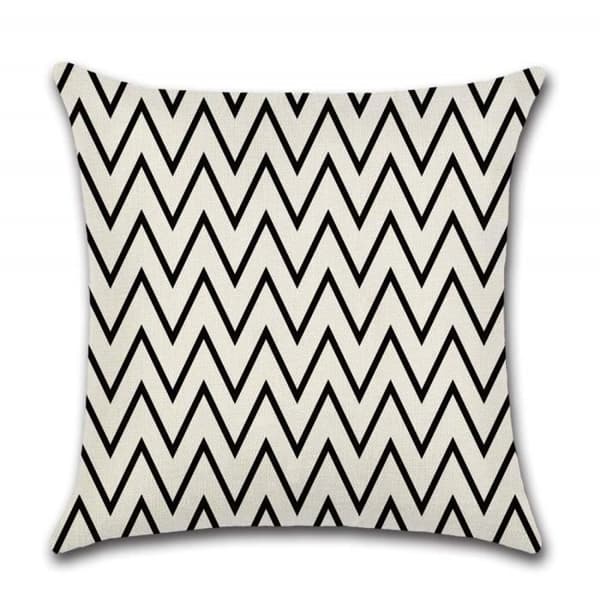 7Hus 4 st Fyrkantiga Bomull Linne Kuddfodral 45x45cm Geometrisk Heminredning Bäddsoffa
