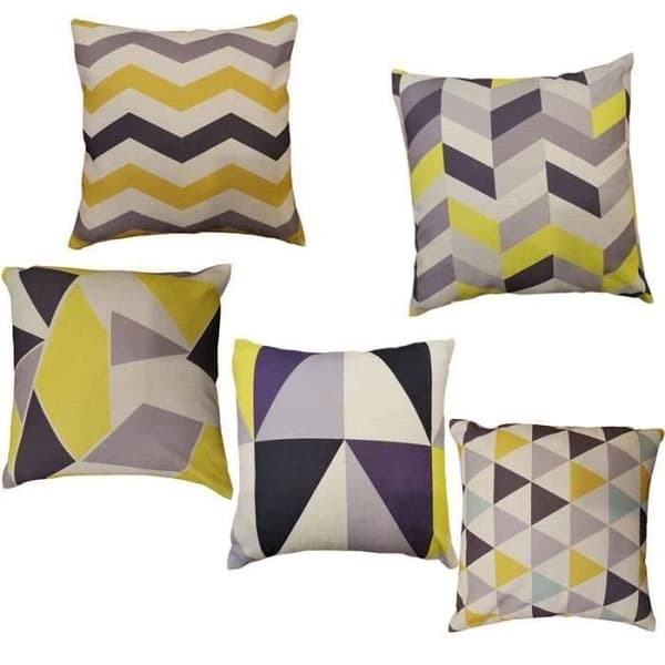 5 ST Kuddfodral för dekorativ soffa Örngott Kuddfodral i linne för fyrkantig dekoration Bäddsoffa 45 x 45 cm