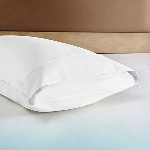 Set med 2 rektangulära örngott 50 x 76 cm i vit polyester