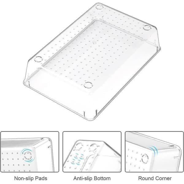 25st Låda Förvaringslåda Transparent Plast Förvaringslåda Gratis Kombinationsförvaring Set