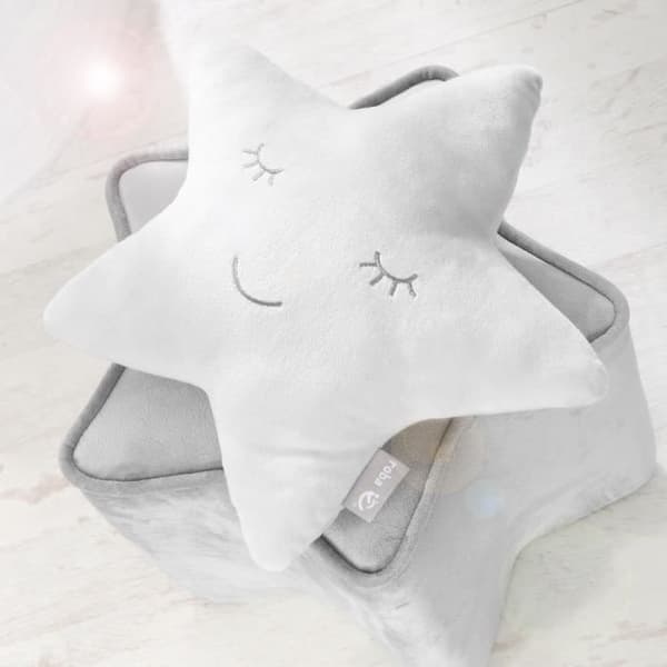 Starry Plyschkudde för barn - ROBA Style - Silvergrå - 0 månader och uppåt