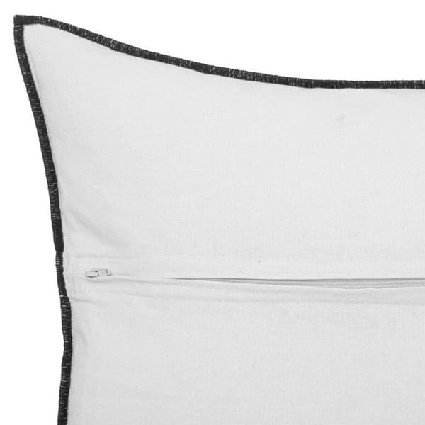 Bomull och linnekudde med avtagbart överdrag "Linah" 45 x 45 cm Atmosphera - Linah White