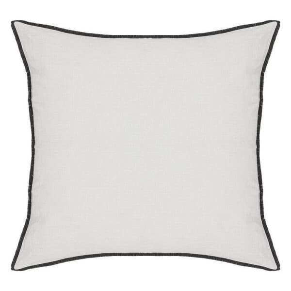 Bomull och linnekudde med avtagbart överdrag "Linah" 45 x 45 cm Atmosphera - Linah White