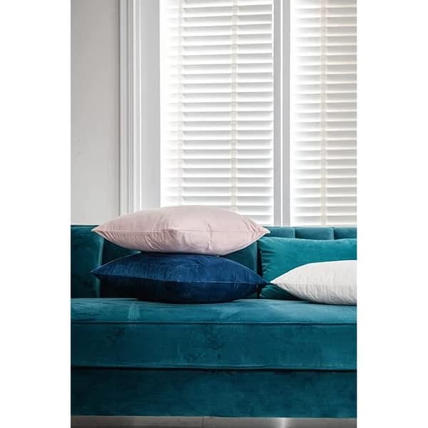 Set med 2 Soft Blue Velvet Square Örngott 60x60cm för heminredning