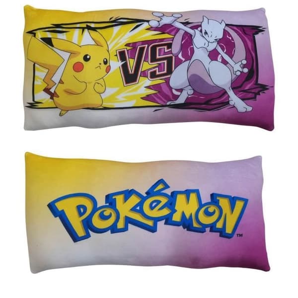 Lyo Pokémon Pikachu Scene kudde 60 cm - gul/lila - 60x8x15 cm