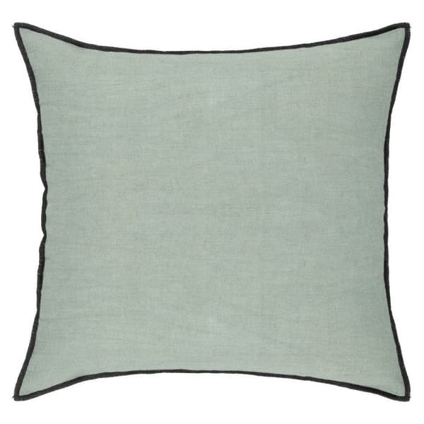 Bomull och linnekudde med avtagbart överdrag "Linah" 45 x 45 cm Atmosphera - Linah Céladon