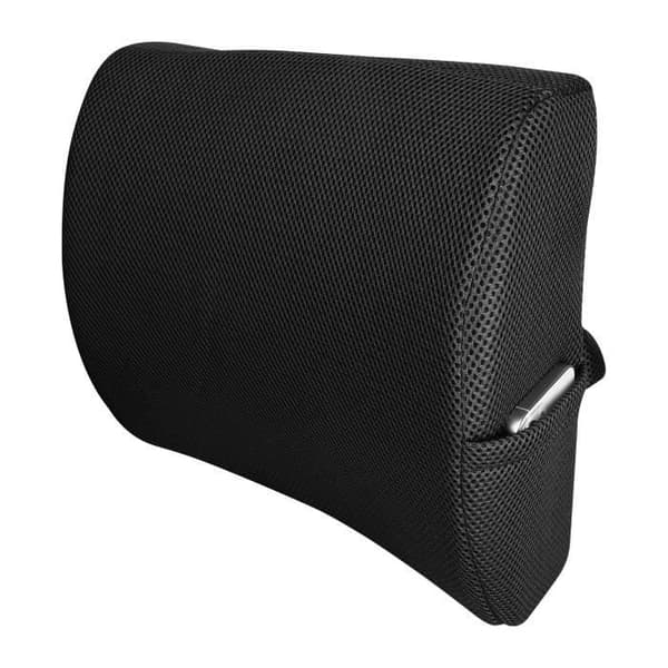 Memory Foam Cushion Bilbarnstol Justerbar förvaringsficka Svart