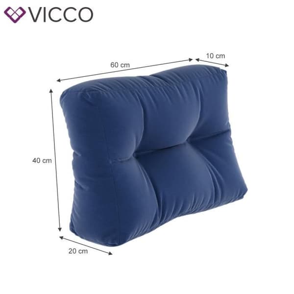 Vicco set med blå snöflinga sidokuddar
