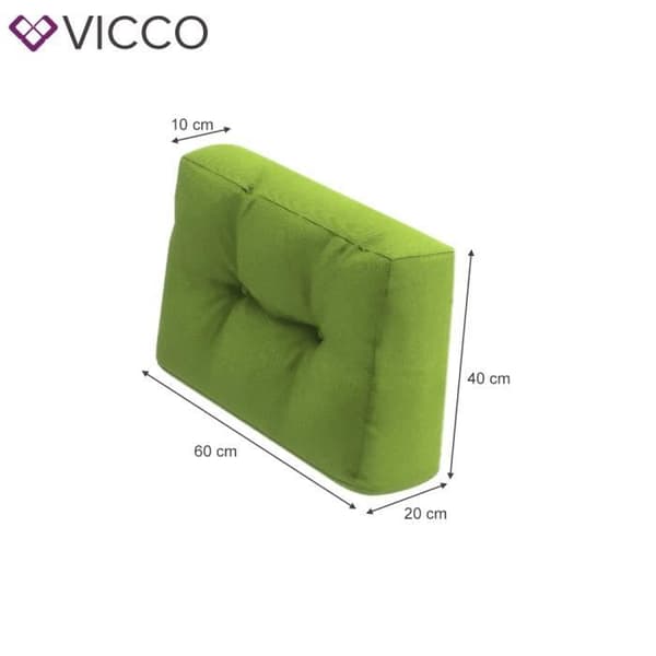 Vicco set med gröna snöflinga sidokuddar