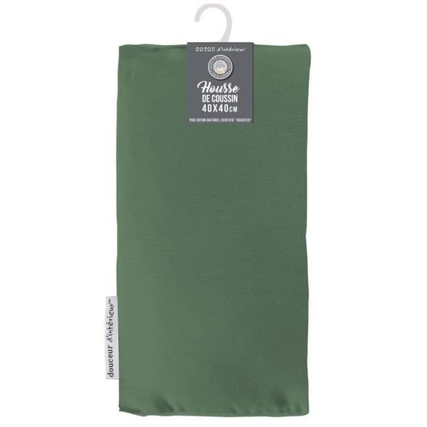 CDaffaires Kuddfodral 40 x 40 cm vanlig bomull panama Khaki