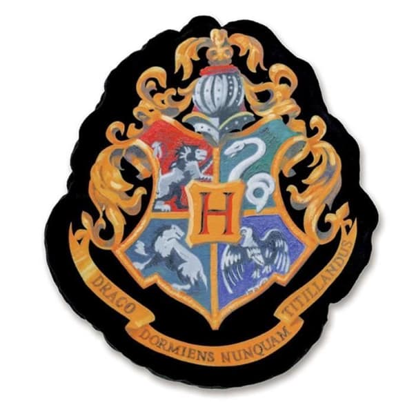 Harry Potter-formad kudde Hogwarts vapen unik