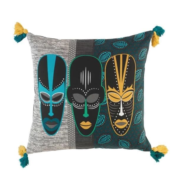 Kudde - INOMHUSMYS - 45 x 45 cm - 100% Bomull - Avtagbart fodral - Etnisk