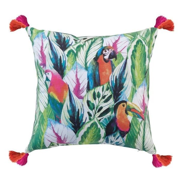 Kudde - Jungolista - INOMHUSENS MJUKHET - 45 x 45 cm - Tryckt bomull - Avtagbar
