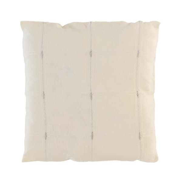 Kudde - DOUCEUR D’INTERIEUR - 40 x 40 cm - Natur/silver - Jacquard - Modern design
