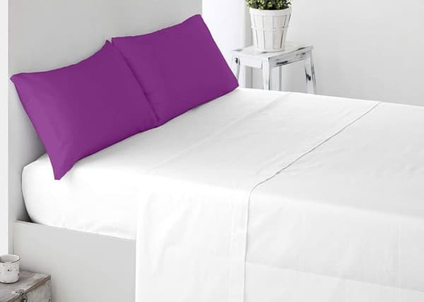 Miracle home Mjukt och bekvämt kuddfodral, två delar, 50% bomull, 50% polyester, aubergine, 150 cm