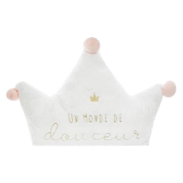 Kudde - Atmosphera inredningsdesigner - Prinsessa - 76x60 cm - Polyester - Vit