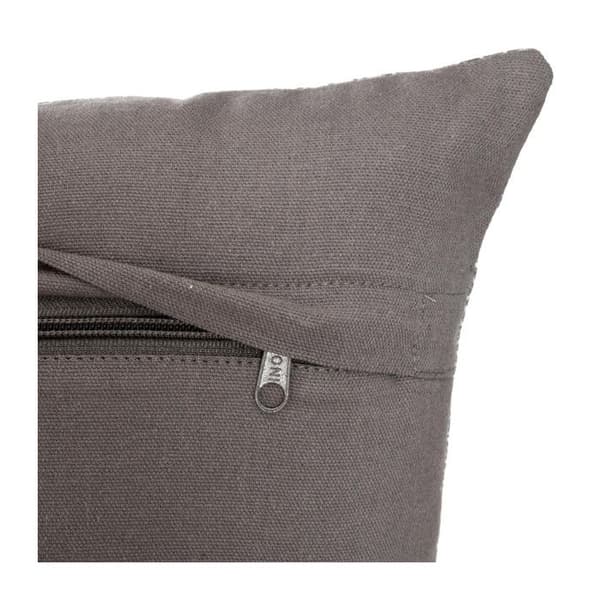 Kudde - ottomönster - bomull - grå - 30X50 cm - Grå - Atmosphera inredningsarkitekt