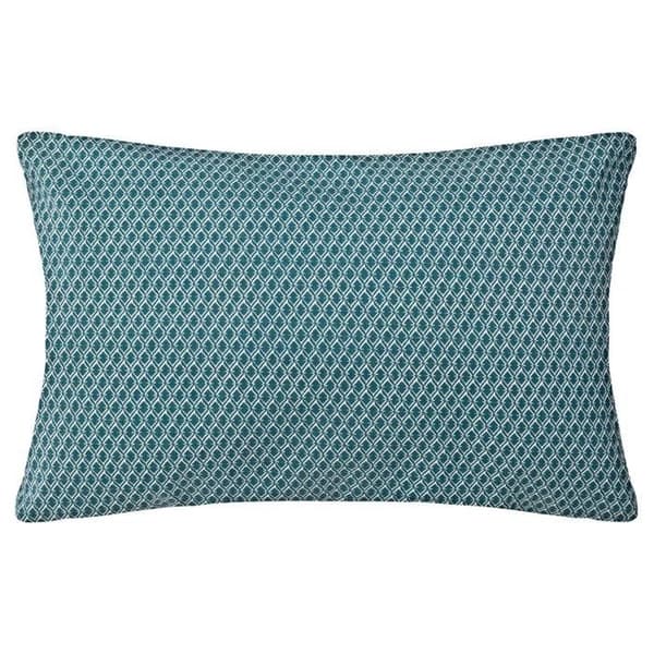 Kudde - ottomönster - bomull - ankblå - 30x50 cm - Ankblå - Atmosphera inredningsarkitekt