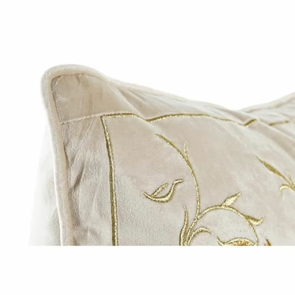 gyllene kudde 45 x 10 x 45 cm blommor