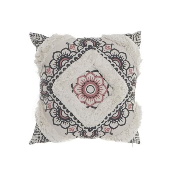 Kudde DKD Heminredning Vit Svart Polyester (45 x 10 x 45 cm)