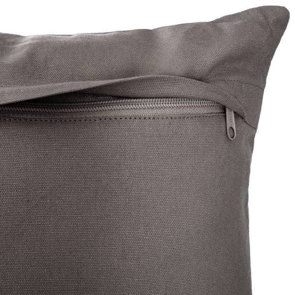 Kudde - ottomönster - bomull - grå - 38x38 cm - Grå - Atmosphera inredningsarkitekt