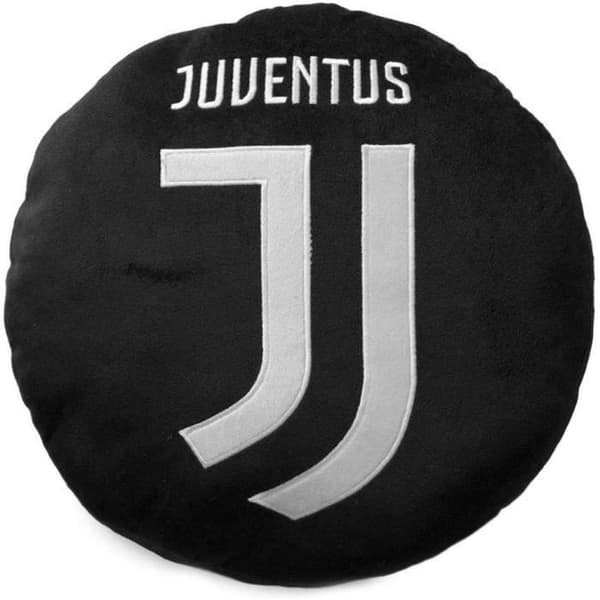 Kudde - Juventus - Rund - Diameter 40 cm - Svart - Inomhus