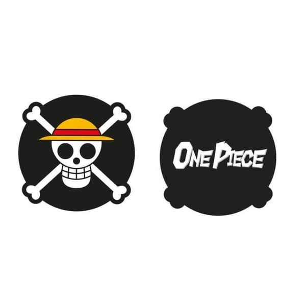 3D-kudde - One Piece - 35 cm - Svart - Rund - Barn