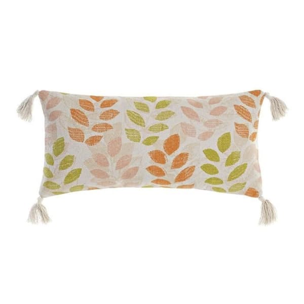 kudde 60 x 10 x 30 cm beige flerfärgade blommor