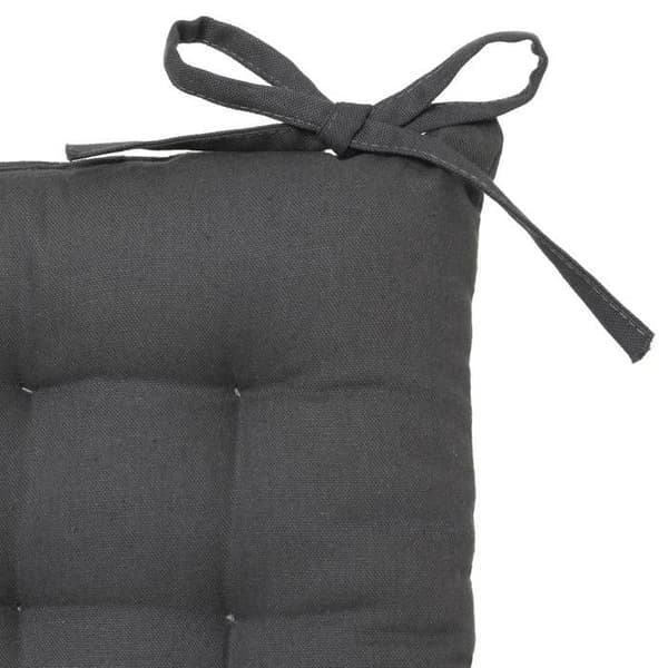 Mörkgrå stolsdyna i bomull 38x38 cm - Mörkgrå - Atmosphera inredningsarkitekt
